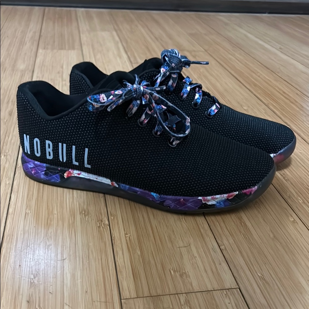 NOBULL Black Sneakers with Breathable Upper and Unique Sole Design